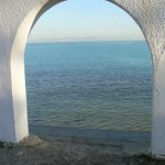 Tunisia: Carthage - archway view of the Mediterranean