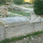 Tunisia: Carthage - sarcophagus in the Antonine baths