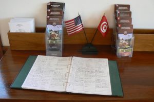 In the Tunisia, Carthage cemetery office is the guest book