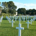 Tunisia, Carthage cemetery layout looking toward office and memorial wall