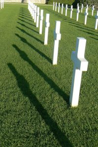 Tunisia, Carthage cemetery manicured lawn and shadows