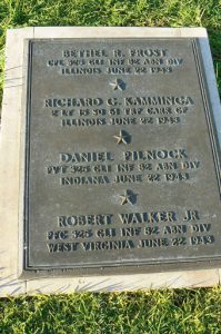 Tunisia, Carthage cemetery memorial for four friends killed on the