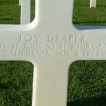 Tunisia, Carthage cemetery - Foy Draper grave stone  Foy Draper (November