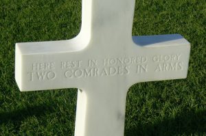 Tunisia, Carthage cemetery memorial for four friends killed on the