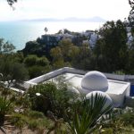 Tunisia, Sidi Bou Said sea from the palace Ennejma Ezzahra