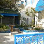 Tunisia, Sidi Bou Said, one of the gardens of the