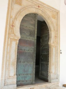 Tunisia, Sidi Bou Said, front entry door to the palace