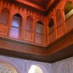 Tunisia, Sidi Bou Said, interior delicate  traceries of woodwork in