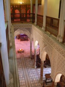 Tunisia, Sidi Bou Said, main corridor in Ennejma Ezzahra with