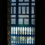Tunisia, Sidi Bou Said, lattice window shades in Ennejma Ezzahra