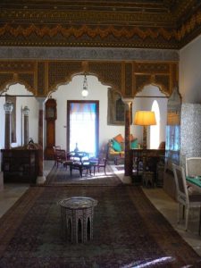 Tunisia, Sidi Bou Said, parlor room in Ennejma Ezzahra