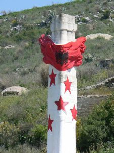 Albania, Saranda city - Albanian memorial with  one of thousands
