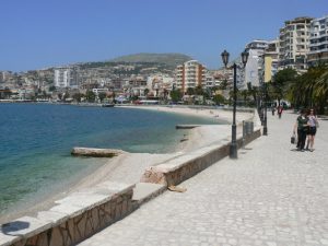 Albania, Saranda city - waterfront promenade