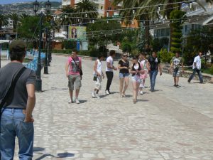 Albania, Saranda city - modern Albanian young people