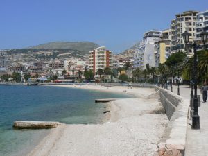 Albania, Saranda city - waterfront promenade