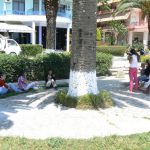 Albania, Saranda city - local girls with cells phones