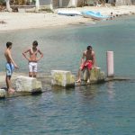 Albania, Saranda city - swimming area in the harbor