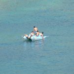 Albania, Saranda city - swimming area in the harbor