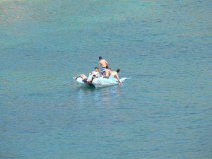 Albania, Saranda city - swimming area in the harbor