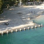 Albania, Saranda city - swimming area in the harbor showing the