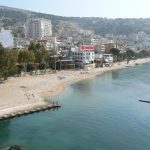 Albania, Saranda - view of the beach and city center