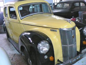 Serbia, Belgrade Auto Museum car display -  1949 Ford (UK)