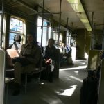 Tunisia, La Marsa - inside tram