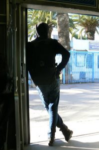 Tunisia, La Marsa - waiting for tram to depart
