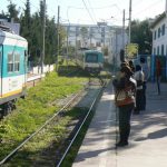 Tunisia, La Marsa - tram station; trams go about every