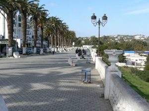 Tunisia, La Marsa sea front promenade