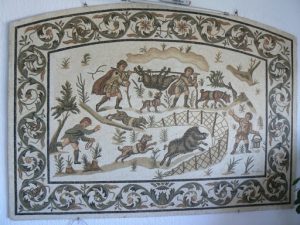 Tunisia, La Marsa - a mosaic reproduction in a typical