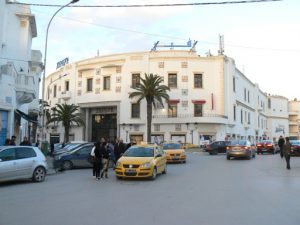 Tunisia, La Marsa - Zephyr shopping mall on one of