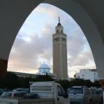 Tunisia, La Marsa - mosque minaret tower