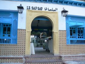 Tunisia, La Marsa - entry to Le Saf Saf restaurant