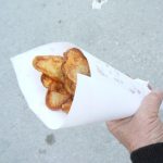 Tunisia, La Marsa - fresh chips from a street vendor