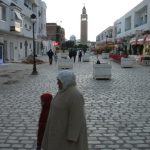 Tunisia, La Marsa - another view of cobblestone street with