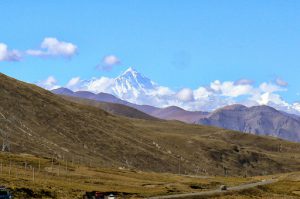 Here is our first view of Everest which came into