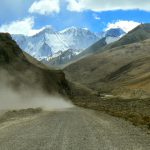 Continuing our drive into Qomolangma Preserve  along dry gravel roads