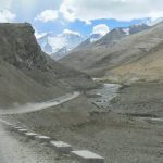 Continuing our drive into Qomolangma Preserve  along dry gravel roads