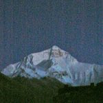 Another grainy image of the mountain after sundown. Note the clear