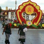 Tibet, Lhasa: view of Barkhor Square, the central square  of