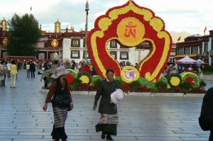 Tibet, Lhasa: view of Barkhor Square, the central square  of