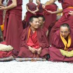 Tibet: Lhasa - young monks during learning debate