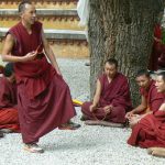 Tibet: Lhasa - young monks during learning debate