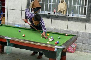 Tibet: outdoor pool game