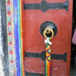 Tibet: Lhasa - Potala Palace ticket office entry door detail