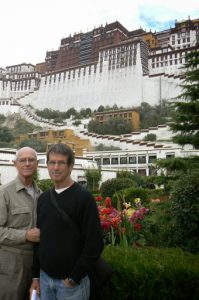 Tibet: Lhasa - Richard and Michael in front of Potala