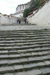 Tibet: Lhasa - Potala Palace has hundreds of steps.
