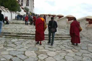 Tibet: Lhasa - Potala Palace invites many diverse visitors daily.