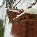 Tibet: Lhasa - Potala Palace walls and steps